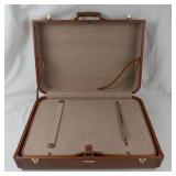 Vintage Lapadite Brown Hard-Sided Suitcase