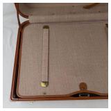 Vintage Lapadite Brown Hard-Sided Suitcase