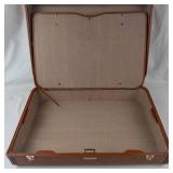 Vintage Lapadite Brown Hard-Sided Suitcase