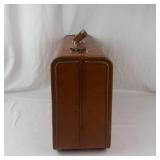 Vintage Lapadite Brown Hard-Sided Suitcase
