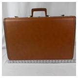 Vintage Lapadite Brown Hard-Sided Suitcase