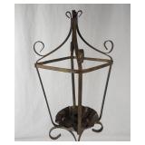 Wrought Iron Candle Stand With Scrollwork