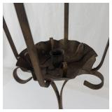Wrought Iron Candle Stand With Scrollwork