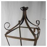Wrought Iron Candle Stand With Scrollwork