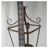 Wrought Iron Candle Stand With Scrollwork