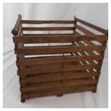 Wood Slat Crate Basket
