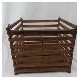 Wood Slat Crate Basket