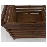Wood Slat Crate Basket