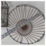 Vintage Wire Storage Basket Pair (Lot of 2)