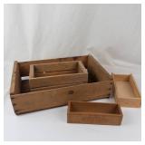 Vintage Wooden Crate Assortment (Lot of 4)