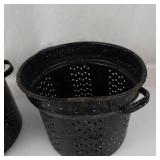 Vintage Everedy Enamelware Coffee Pot & Stock Pots (Lot of 3)