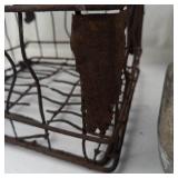 Mixed Lot of Vintage Wire Baskets, Milk Can, Scoop & Clip