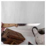 Mixed Lot Rustic Wooden Berry Picker Tool & Enamel Berry Scoops