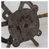 Vintage Metal & Wood Ship Steering Wheel