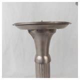 Pair of Silver Tone Fluted Candlesticks