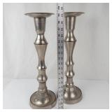 Pair of Silver Tone Candlesticks (Lot of 2)
