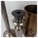 Mixed Metal Candle Holder Set (Lot of 3)
