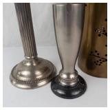 Mixed Metal Candle Holder Set (Lot of 3)