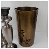 Mixed Metal Candle Holder Set (Lot of 3)