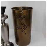 Mixed Metal Candle Holder Set (Lot of 3)