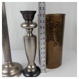 Mixed Metal Candle Holder Set (Lot of 3)