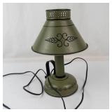 Vintage Heyco Candlestick Lamp With Metal Shade