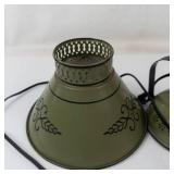 Vintage Heyco Candlestick Lamp With Metal Shade