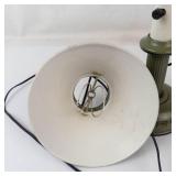 Vintage Heyco Candlestick Lamp With Metal Shade