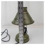 Vintage Heyco Candlestick Lamp With Metal Shade