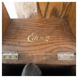 Vintage Edison Cylinder Phonograph in Wooden Case