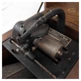 Vintage Edison Cylinder Phonograph in Wooden Case