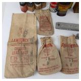 Vintage Gun Oil, Shot Bags & Split Shot Mold Mixed Lot