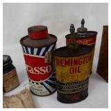 Vintage Gun Oil, Shot Bags & Split Shot Mold Mixed Lot