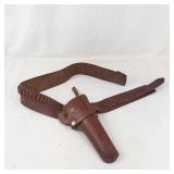 Vintage Hunter Company 1100-15 Leather Revolver Holster & Ammo Belt Set