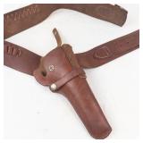 Vintage Hunter Company 1100-15 Leather Revolver Holster & Ammo Belt Set