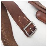 Vintage Hunter Company 1100-15 Leather Revolver Holster & Ammo Belt Set