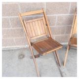Pair of Vintage Wooden Folding Chairs (Lot of 2)