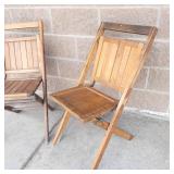 Pair of Vintage Wooden Folding Chairs (Lot of 2)