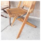 Pair of Vintage Wooden Folding Chairs (Lot of 2)