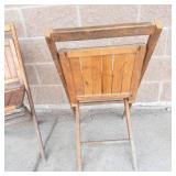 Pair of Vintage Wooden Folding Chairs (Lot of 2)