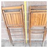 Pair of Vintage Wooden Folding Chairs (Lot of 2)