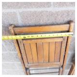 Pair of Vintage Wooden Folding Chairs (Lot of 2)
