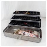 Vintage Umco Fishing Tackle Box With Lures & Tackle