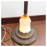 Brass Floor Lamp With Shade Frame - Working!