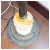 Brass Floor Lamp With Shade Frame - Working!