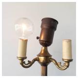 Brass Floor Lamp With Shade Frame - Working!