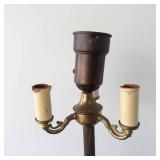 Brass Floor Lamp With Shade Frame - Working!