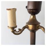 Brass Floor Lamp With Shade Frame - Working!
