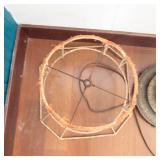 Brass Floor Lamp With Shade Frame - Working!