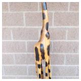 75" Tall Carved Wooden Giraffe Sculpture